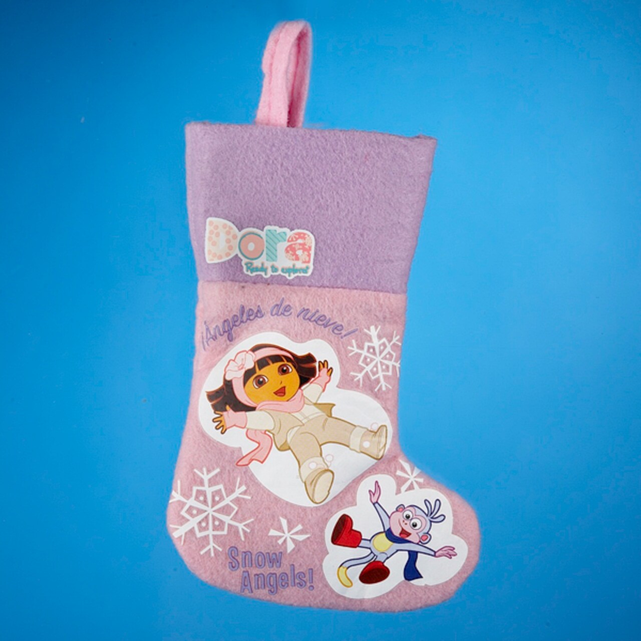 CC Christmas Decor Club Pack of 12 Pink and Purple Colored Mini Dora Christmas Stockings 6"